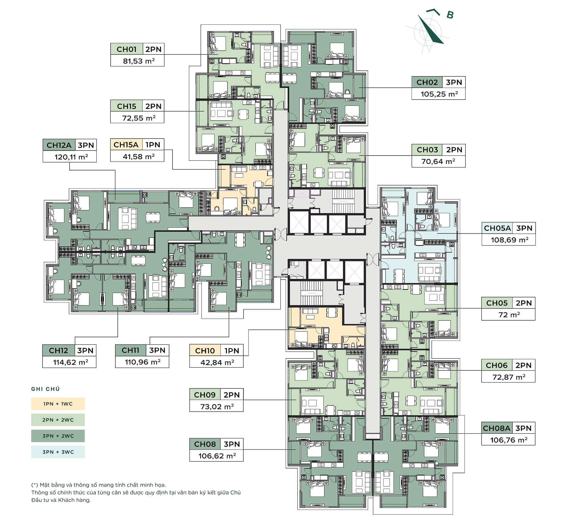 Tầng 8-17 tòa LT02